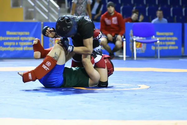 Orenburg Russia Ottobre 2019 Gli Uomini Competono Nel Pankration Wrestling — Foto Stock