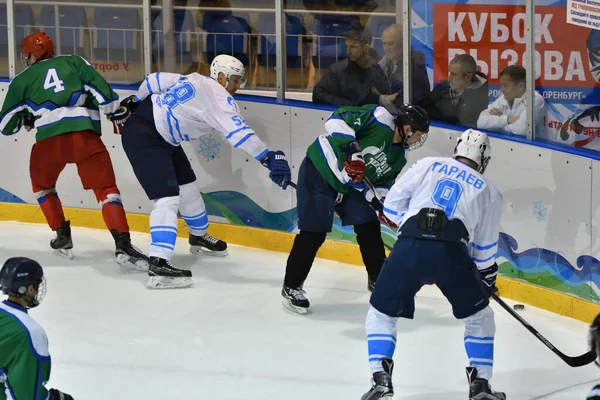 Orenburg Russia April 2017 Men Play Hockey Washer Tournament Challenge — Stock Photo, Image