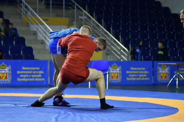 Orenburg Rússia Outubro 2019 Meninos Competem Sambo Campeonato Região Orenburg — Fotografia de Stock