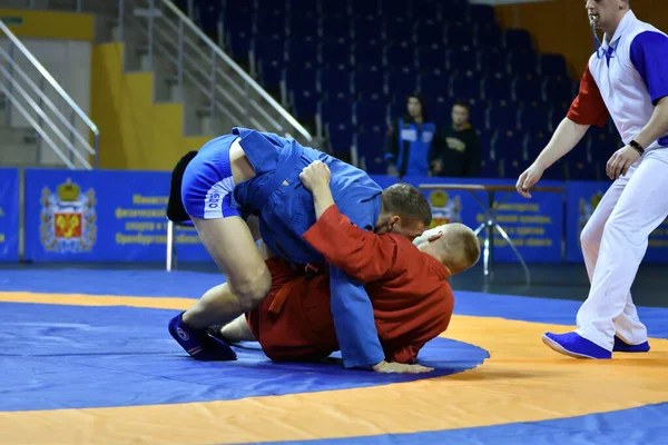 Orenburg Russia Ottobre 2019 Ragazzi Gareggiano Nel Sambo Campionato Della — Foto Stock