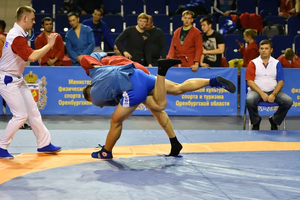 Orenburg Russia October 2019 Αγόρια Διαγωνίζονται Στο Sambo Στο Πρωτάθλημα — Φωτογραφία Αρχείου