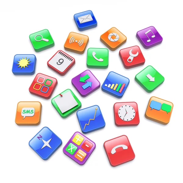 Symbole für Apps — Stockfoto