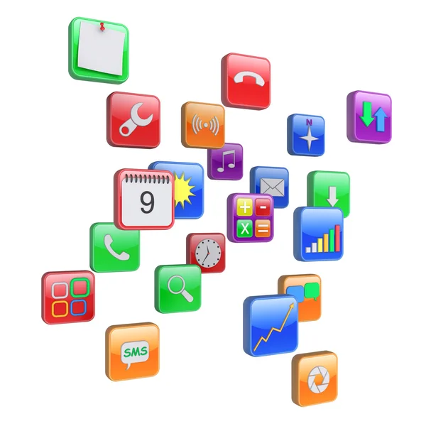 Symbole für Apps — Stockfoto