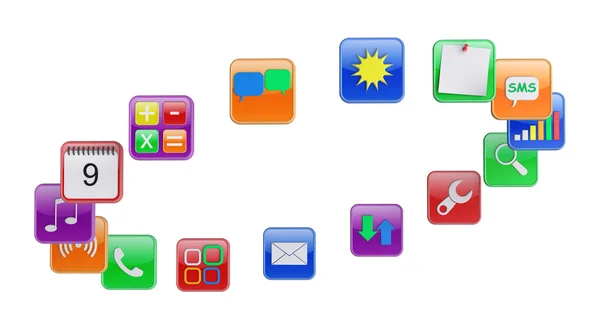 Symbole für Apps — Stockfoto