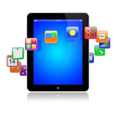 tablet PC uygulamaları simgeler