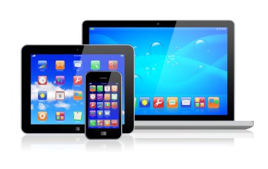 dizüstü bilgisayar, tablet pc ve smartphone