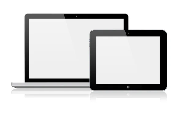 Ordenador portátil y tableta PC — Foto de Stock