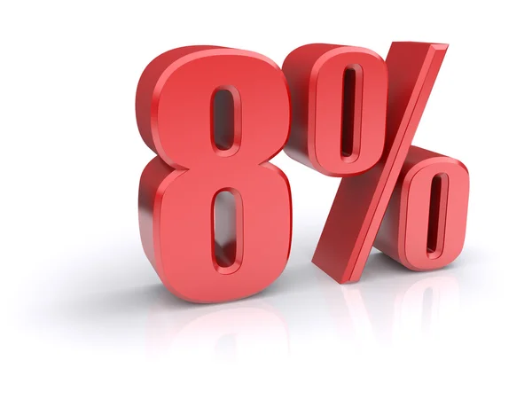 8 percent sign — Stock Photo, Image