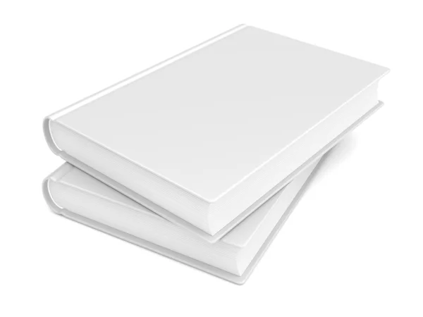 Livros brancos em branco — Fotografia de Stock