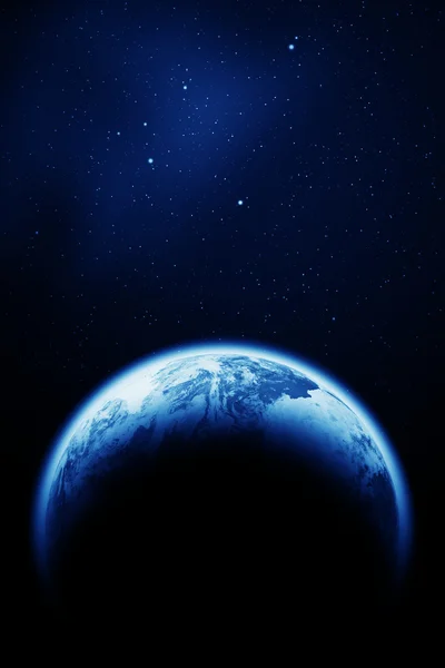 スペースの空。nasa から提供されたこのイメージの地球のテクスチャ. — ストック写真