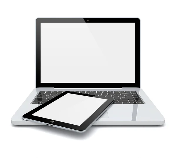 Laptop and tablet pc — Stock Photo, Image