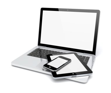 dizüstü bilgisayar, tablet pc ve smartphone