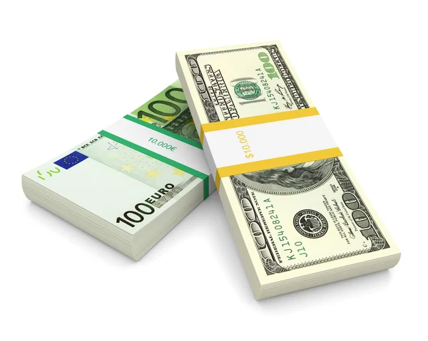 Dollar and Euro — Stock Photo, Image