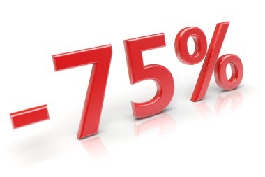 yüzde 75 indirim