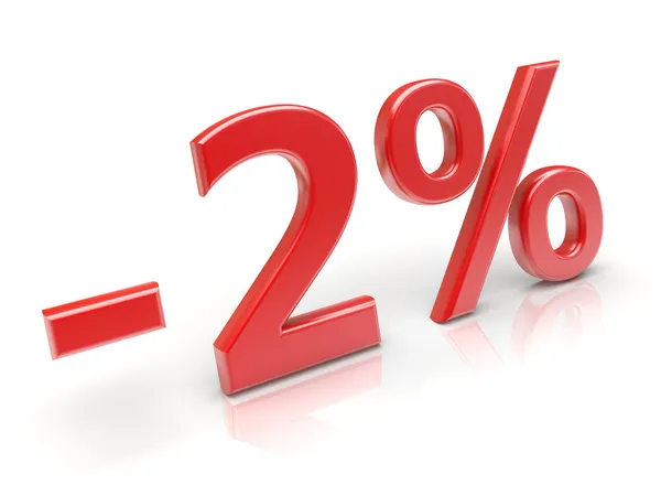 2 percent discount — Stock Photo, Image