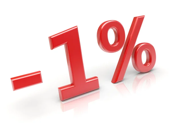 1 Prozent Rabatt — Stockfoto