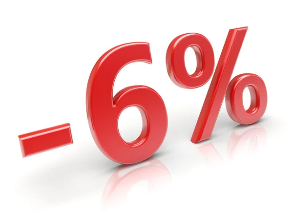 6 percent discount — Stock Photo, Image