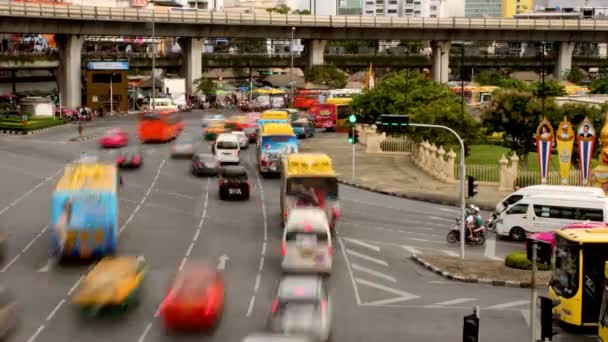 Traffic Circle Time Lapse — Stok video