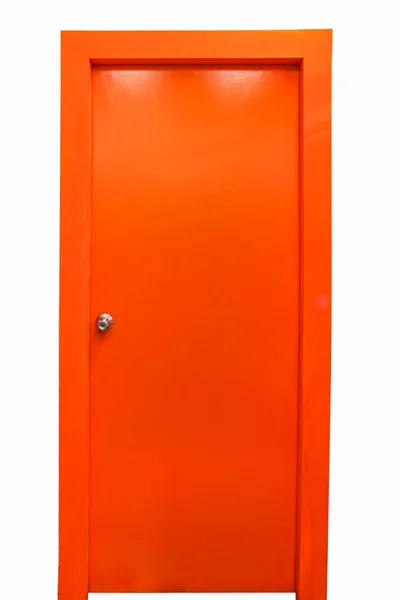 Orangefarbene Tür Stockfoto