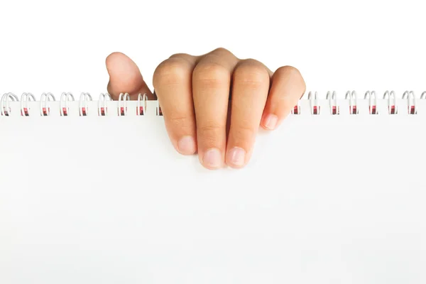 izole kırpma yolu ile kağıt tutan el