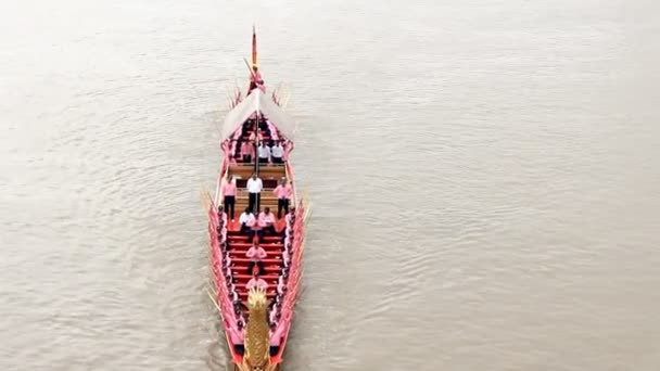 Royal Barge Procession — Stock Video