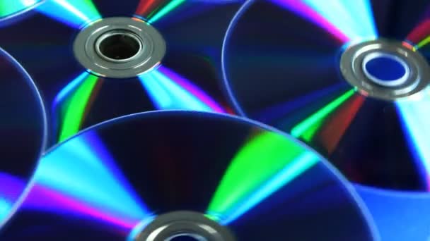 Discos de DVD girando, loop capaz — Vídeo de Stock