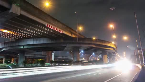 Traffic at night time lapse — Stock Video