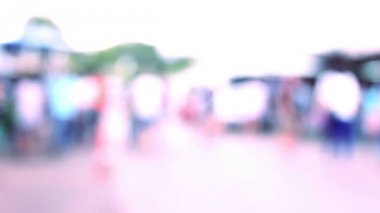 kalabalıklar insanların bulanık çiçeklenme arka plan