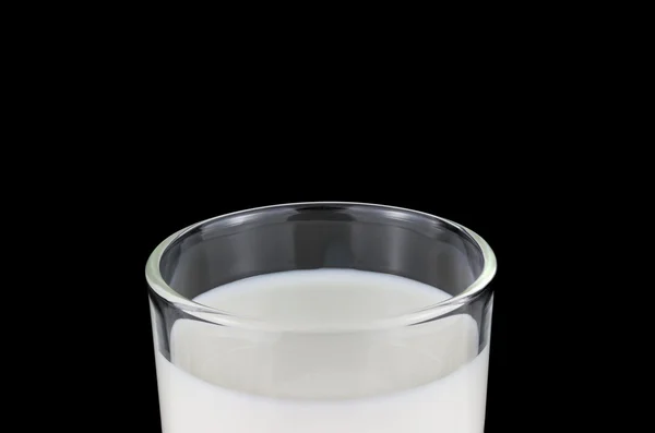 Bicchiere di latte isolato con percorso di ritaglio incluso Immagini Stock Royalty Free