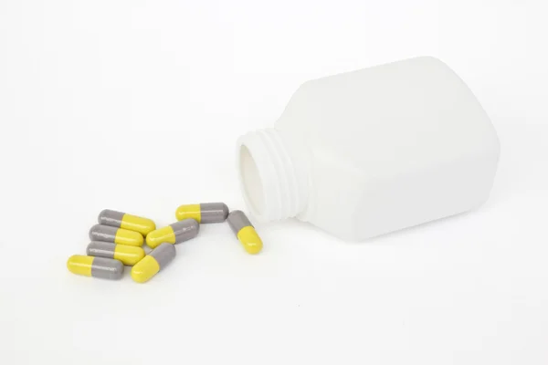 Medicine capsule on white background — Stock Photo, Image
