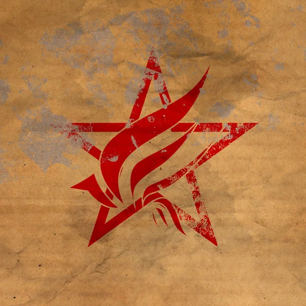 Bird star logo on tear background — Stock Photo, Image