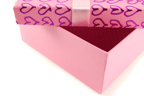 Pink box open — Stock Photo, Image