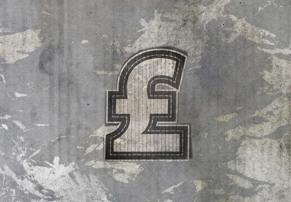 Etiqueta de dinero libra en papel viejo — Foto de Stock