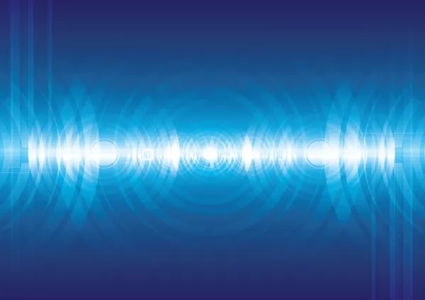 抽象的なデジタル音波の背景 — ストックベクタ