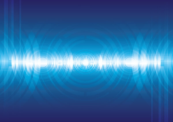Abstract digital sound wave background