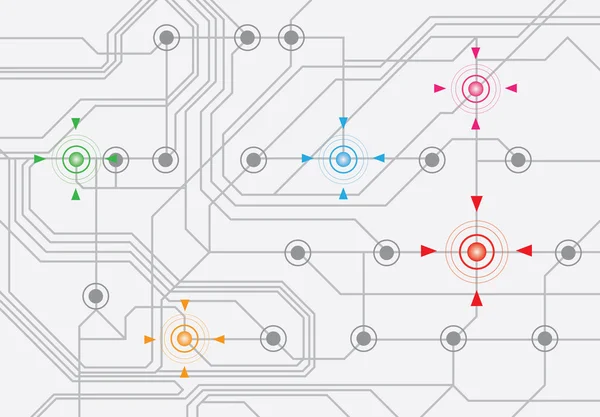 Digitální mapa s indikátorem — Stockový vektor