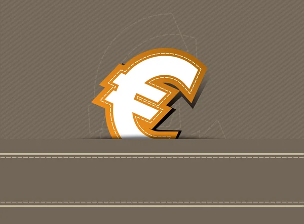 Euro geld pictogram ontwerp op retro achtergrond — Stockvector