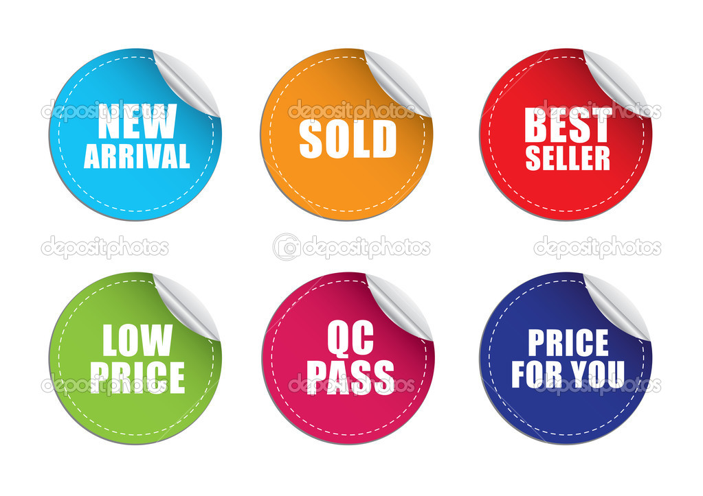 Vector set of sticker label price