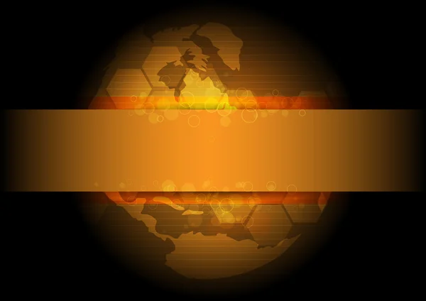 Golden global background design — Stock Vector