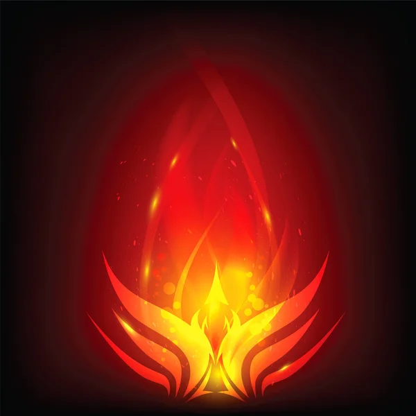 Phoenix en llamas — Vector de stock