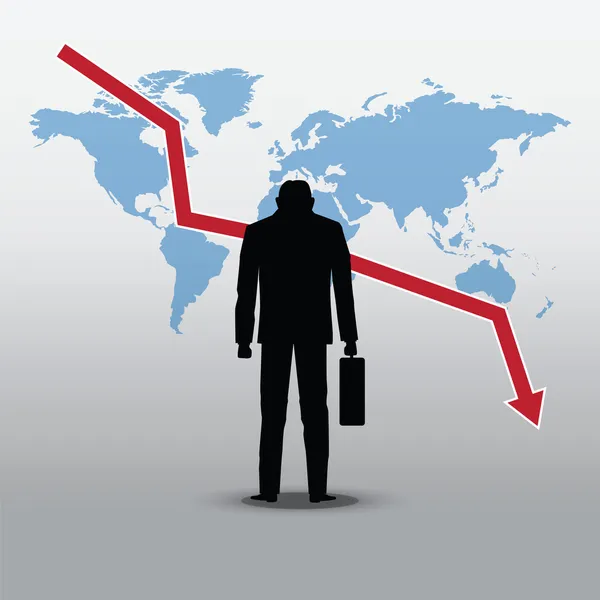 Queda do mercado de ações —  Vetores de Stock