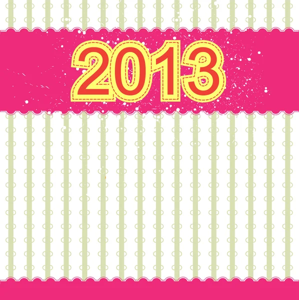 2013 neues Jahr Banner Retro-Design — Stockvektor