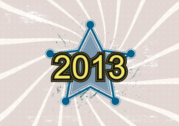 Star und 2013 Neujahr Hintergrund-Design — Stockvektor