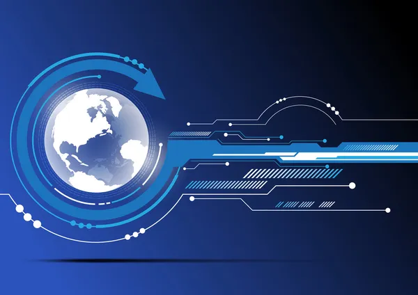 Dünya ve teknoloji arka plan tasarımı