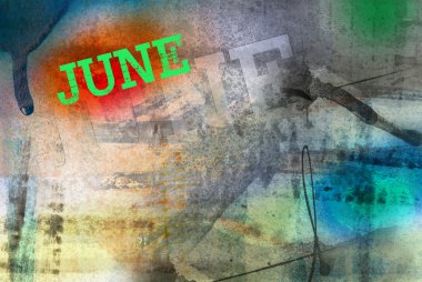Haziran ay sanat grunge tasarım