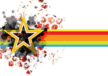 soyut grunge yıldız banner arka plan