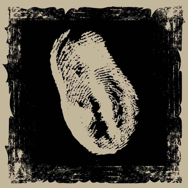 Huella dactilar sobre fondo grunge — Archivo Imágenes Vectoriales