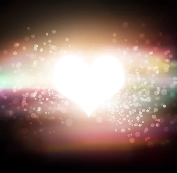 Glowing heart star in the sky — Stock Photo, Image