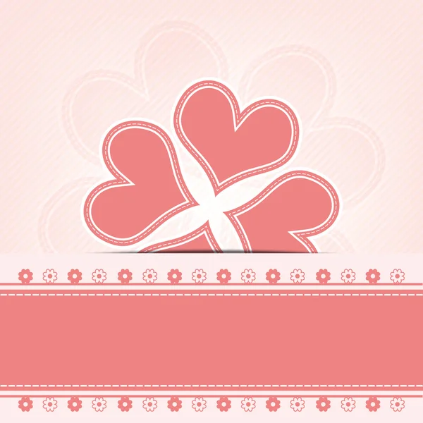 Coeur fleur design rétro — Image vectorielle