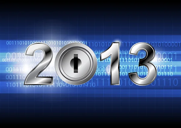 Neues Jahr 2013 mit digitalem Konzept — Stockvektor